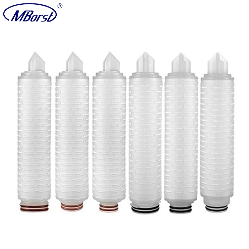 Wholesale PP/Pes/PTFE/PVDF/Nylon Pleated Filter Cartridge 0.2 Micron 5/10/20/30/40&quot; Industrial Hydrophobic PTFE Air Oil Water Treatment Filter Code 7 Soe DOE