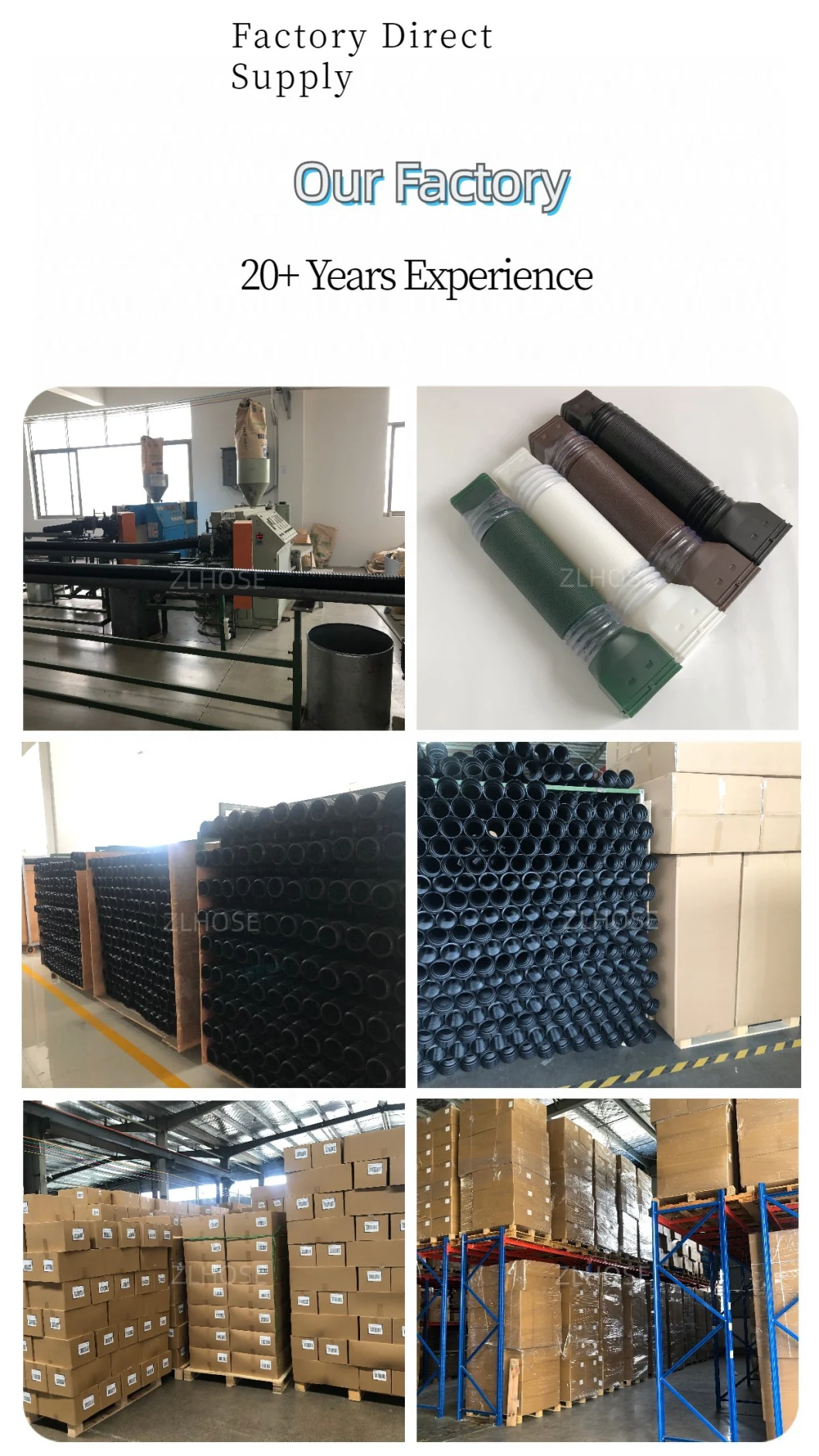 HDPE Flexible Pipe Perforated or Slotted with / Without Fabric Sock -012