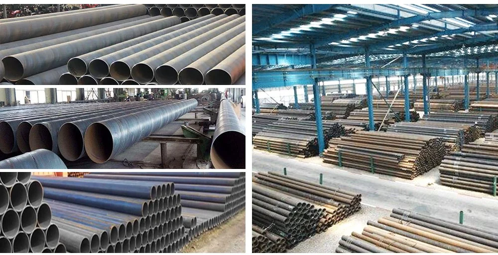 Fluid Pipe SSAW Welded Steel Pipe Low Pressure Fluid ERW Welded Spiral Steel Tube Used for Water Well Casing Pipe