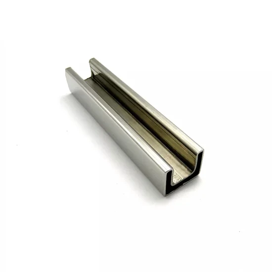 New Product Stainless Steel Handrail SS304 50X25mmx15X15 Stainless Steel Rectangular Shape Slotted Pipe for Glass Railing